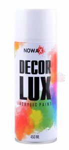 Акрилова фарба біла матова NOWAX Decor Lux (аерозоль 450мл.) NX48013