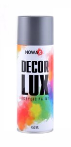 Акрилова фарба сріблясто-сіра NOWAX Decor Lux (аерозоль 450мл.) NX48016