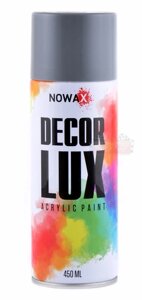 Акрилова фарба темно-сіра NOWAX Decor Lux (аерозоль 450 мл.) NX48019