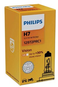 Автолампа H7 12V 55W PX26d Philips Premium +30%1шт) 12972PRC1