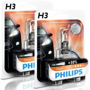 Автолампи H3 12V 55W PK22s 12336PRC1 Philips (30%Vision комплект 2шт