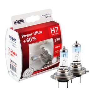 Автолампи H7 12 V 55 W PX26d (12070PUS) Brevia Power Ultra+60% паковання 2 шт.