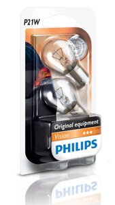 Автолампи P21W 12V 21W BA15s (2шт) Philips Vision