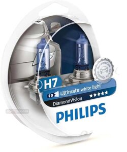 Автолампи Philips Diamond Vision 5000K Н7 12V 55W PX26d (комплект 2шт) 12972DV