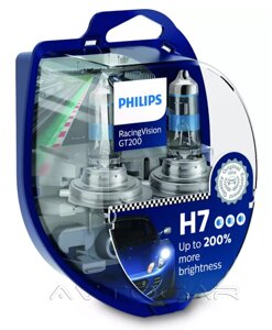 Автолампи Philips RacingVision GT200 H7 12 В 55 Вт (12972RGTS2) в упаковці 2шт