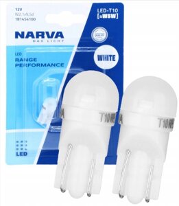 Автолампи світлодіодні Narva Range Performance LED W5W 0,6W W2,1x9,5d 12V (181454100)