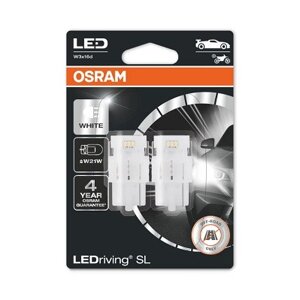 Автолампи світлодіодні Osram Ledriving SL W21W12V 2W 6000K W3X16D (білий світ) 7505DWP-02B