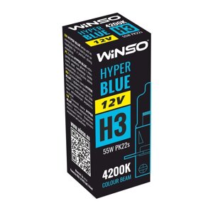 Автолампи winso H3 12V HYPER BLUE 4200K 55W PK22s