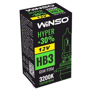 Автолампи Winso 12V HB3 Hyper +30% 65W P20d