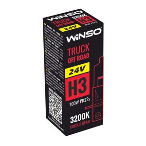 Автолампи winso H3 24V TRUCK OFF ROAD 100W PK22s