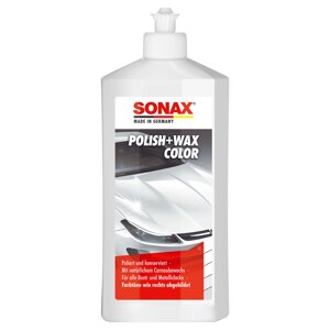 Кольоровий поліроль із воском білий 500 мл SONAX PolishWax Color (296000)