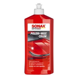 Кольоровий поліроль із воском червоний 500 мл SONAX PolishWax Color (296400)