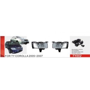 Фари дод. модель Toyota Corolla 2004-07/TY-052/9006-12V55W/ел. проведення