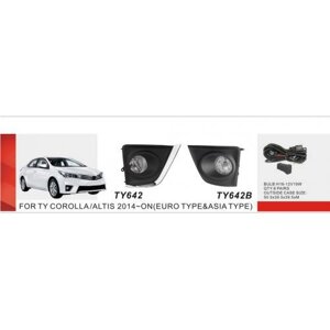 Фари дод. модель Toyota Corolla 2013-16/TY-642A/H11-12V55W/ел. проведення