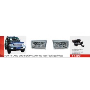 Фари дод. модель Toyota Prado FJ 90 1999-2002/TY-200/9006-12V51W/ел. проведення