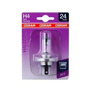 Галогенова лампа OSRAM H4 64196-01B 75/70W 24V P43T 10X1 blister