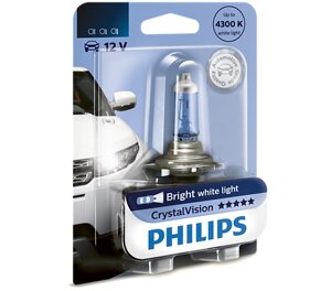 Галогенова лампа PHILIPS 12342CVB1 H4 60/55W 12V P43t CrystalVision