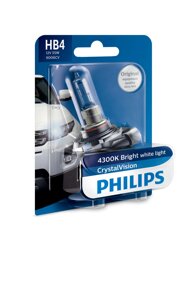 Галогенова лампа philips 9006CVB1 HB4 55W 12V P22d crystalvision