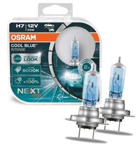 Комплект галогенових ламп Osram H7 12V 55W PX26d Cool Blue Intense Next Gen +100% 2шт / комп (64210CBN-HCB)