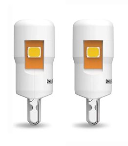 Комплект світлодіодних ламп Philips 11961CU60X2 W5W (T10) LED white Ultinon Pro6000 SI 6000K WHITE