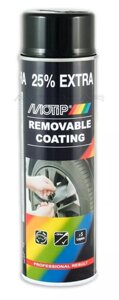 Фарба рідка гума чорна матова Motip Removable coating 500 мл 04301