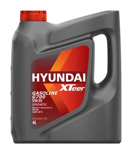 Олива моторна Hyundai XTeer Gasoline G700 5W30 4 літри (1041135)