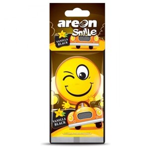 Освіжувач повітря AREON сухий лист Smile Dry Vanilla Black