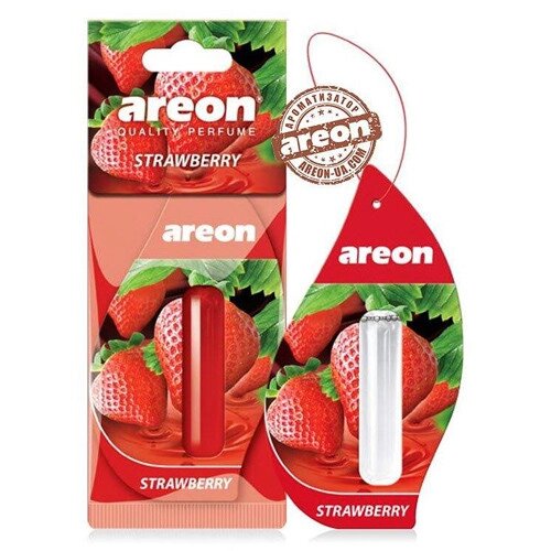 Освіжувач повітря рідкий листочок AREON "LIQUID" Strawberry 5ml (LR17) від компанії Автокар - фото 1