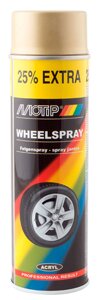 Фарба золотиста акрилова для дисків MOTIP Wheel Spray (аерозоль 500 мл.) 04008IG