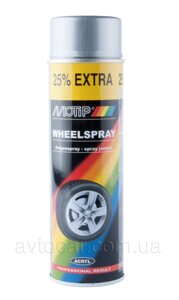 Краска акриловая для дисков серебристая MOTIP Wheel Spray (аэрозоль 500мл.) 04007IG
