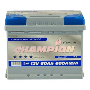 Акумулятор Champion Premium 60Ah 600A