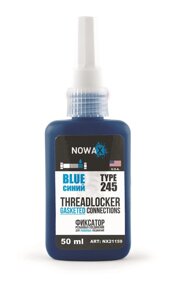 Герметик резьбовых соединений синий Nowax Threadlocker Blue NX21159 (50мл.) США