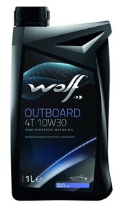 Напівсинтетична олива для 4-тактних двигунів Wolf Outboard 4T 10W30 1 л. (8302305)