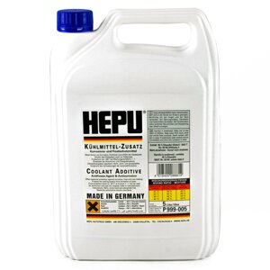 Антифриз HEPU G11 синий упаковка 5л P999 (Германия) концентрат 1:1