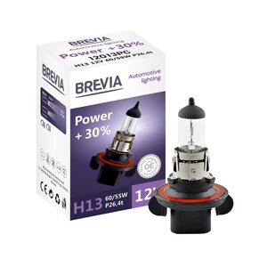 Автомобильная лампа H13 12V 60/55W P26.4t Brevia Power+30% (12013PC)