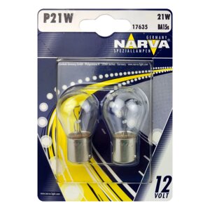 Лампа автомобільна сигнальна NARVA P21W 17635 2 шт (257185)