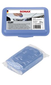 Синя глина для очищення лакофарбових поверхонь і скла 200 г SONAX Clay (450205)