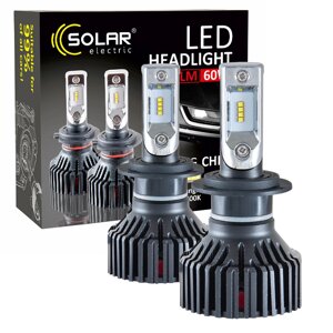 Автолампи Solar LED H7 12/24V 6000K 8000Lm 60W (к-т 2шт) 8307