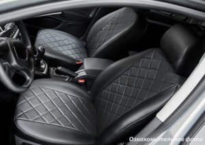 Чохли для Skoda Octavia екокожа малюнок ромб (Seintex) Octavia III (A7) 2013-