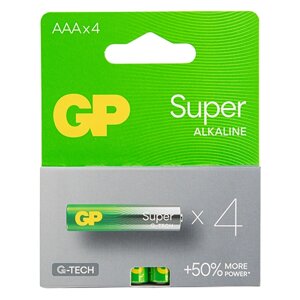 Батарейка GP SUPER ALKALINE 1.5V 24A21-SB4 лужна, LR03