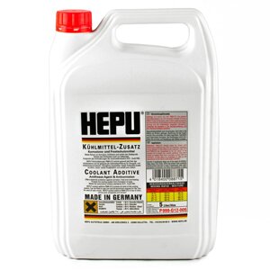 Антифриз HEPU G12 G12+ червоний упаковка 5л P999-G12 (Німеччина) концентрат 1:1