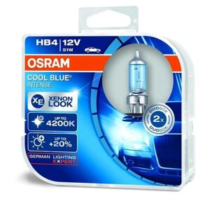 Автолампы Osram Cool Blue Intense HB4 (комплект 2шт 9006CBI-HCB)