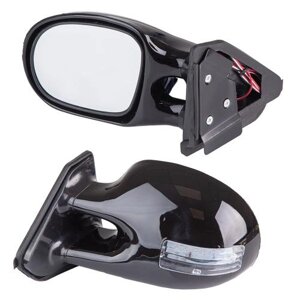 Дзеркало бічне ЗБ 3252C BLACK/LED черн/пів