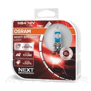 OSRAM Night Breaker Laser +150% НB4 9006NLHCB 2шт в комплекте