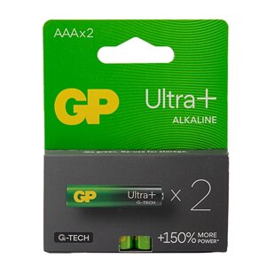 Батарейка GP ULTRA PLUS ALKALINE 1.5V 24AUP21-SB2 лужна, LR03 AUP, AAA