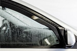 Дефлекторы окон (ветровики) Kia Rio 2012 -> 4D / вставные, 4шт/ Sedan