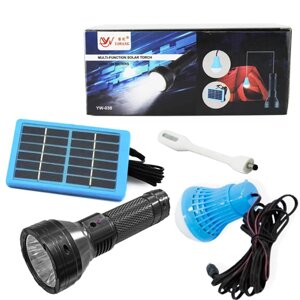 Ліхтар YW-038-3W, 1 лампа 3W, гнучка Led лампа, Li-Ion акум. , Сонячна батарея, Box