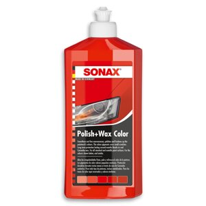 Кольорова поліроль з воском червоний 500 мл SONAX Polish&Wax Color NanoPro (296400)