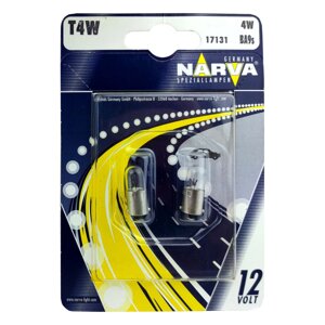 Лампа автомобільна сигнальна NARVA T4W 17131 2 шт (228185)