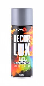 Фарба термостійка сіра NOWAX Decor Lux 650 °C (аерозоль 450 мл.) NX48038